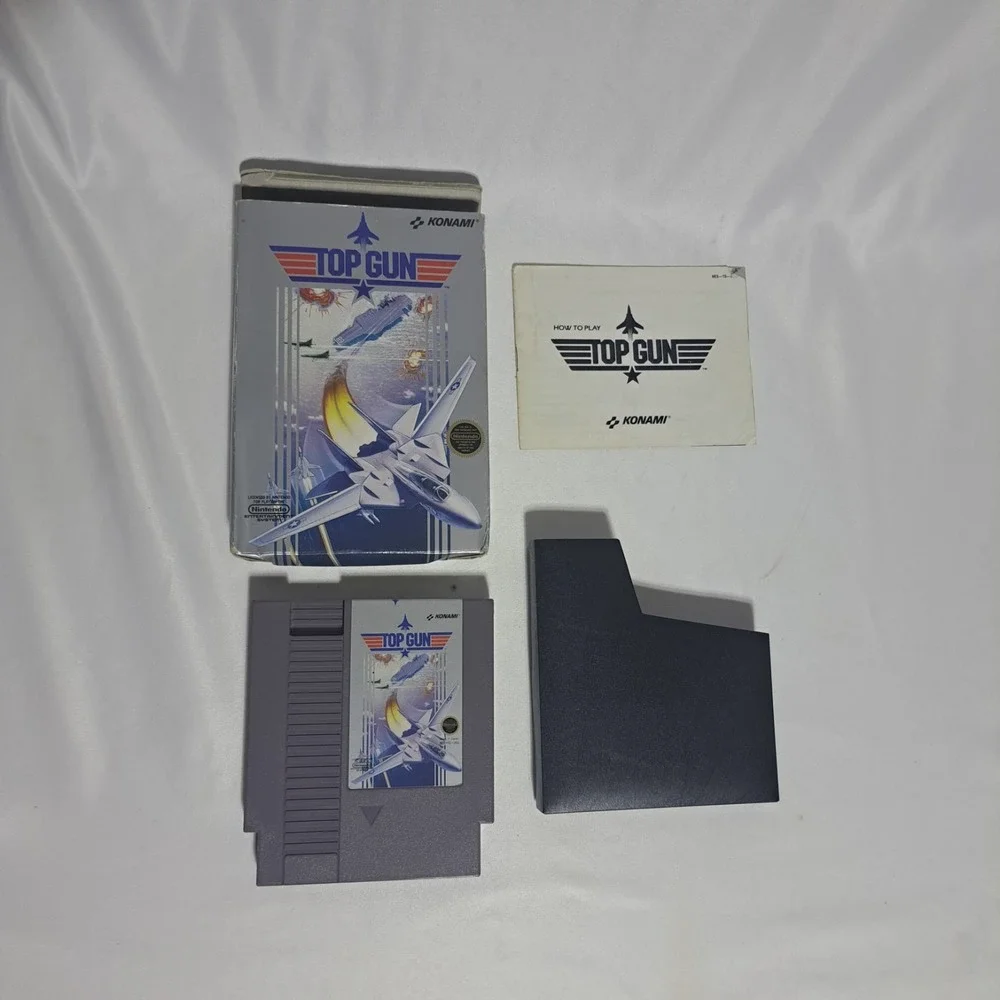 Top Gun For Nintendo NES 1985 Cartridge Box Manual Sleeve‎ 5 Screw